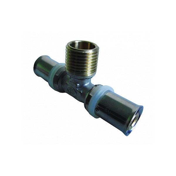 Euros Пресс тройник с переходом на наружную резьбу Euros 26 x 1" x 26