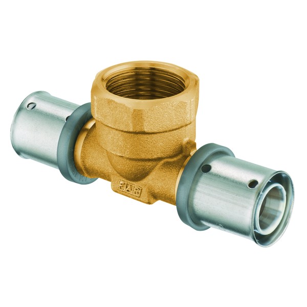FAR Пресс-тройник FAR переходной 20 x 1/2"ВР х 20, латунь