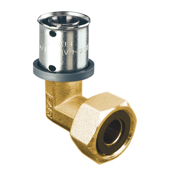 FAR Пресс-угольник FAR 16 с накидной гайкой 1/2", латунь