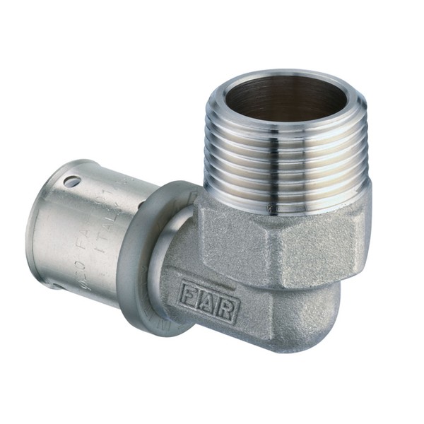FAR Пресс-уголок FAR с наружной резьбой 1/2" х 16, Т.Е.А. латунь