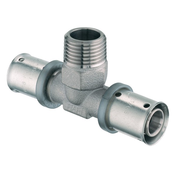 FAR Пресс-тройник FAR переходной 20 x 1/2"НР х 20, Т.Е.А. латунь