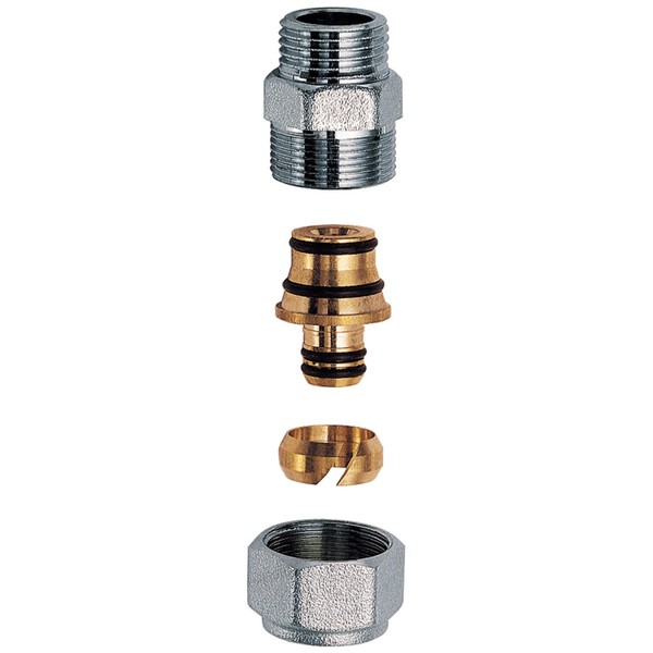 FAR Переходник FAR 3/4" НР - с концовкой для м/п труб 16х2