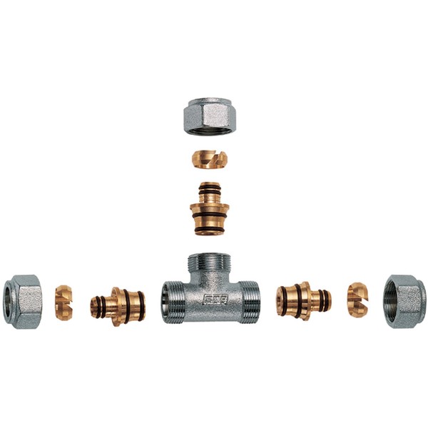 FAR Тройник FAR 1/2" с 3 концовками для м/п труб 20х2