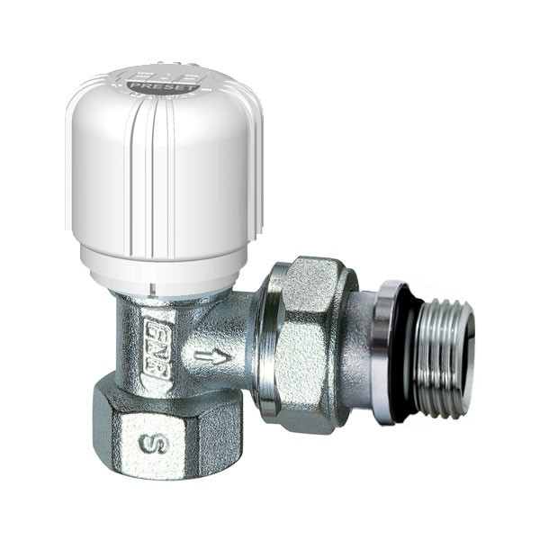FAR Термостатический угловой вентиль FAR FT 1628 с преднастройкой, 1/2" ВР, EPDM