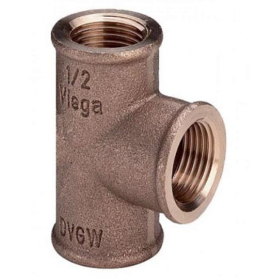 Viega Тройник Viega В 1/2" бронза