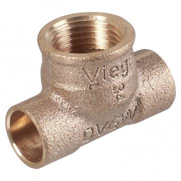 Viega Тройник Viega В 3/4" x 3/4" x 1/2" бронза