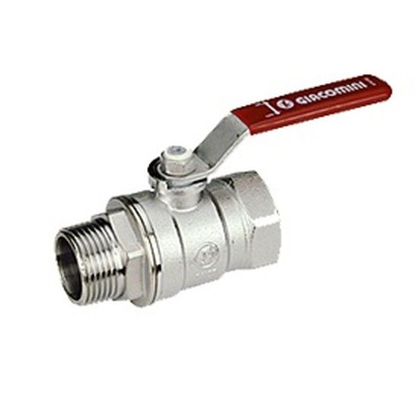 Giacomini Кран шаровой хромированный Giacomini R254DL, 1/2", ВН, рычаг