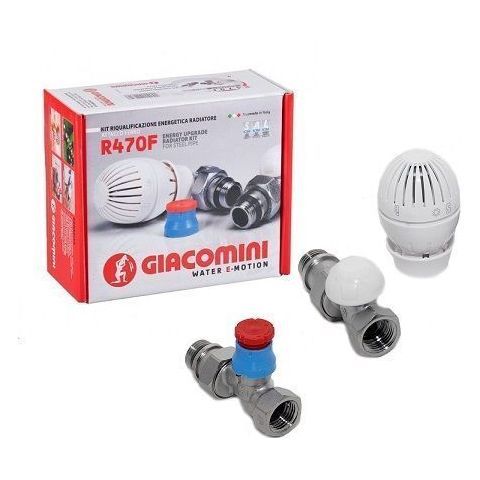Giacomini Комплект для подключения радиаторов Giacomini R470F-KV прямой, DN-20, 3/4", 3/4", ВН